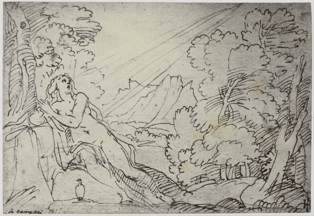 Ein Engel bringt eine Seele ins Paradies von Philip Henry Delamotte