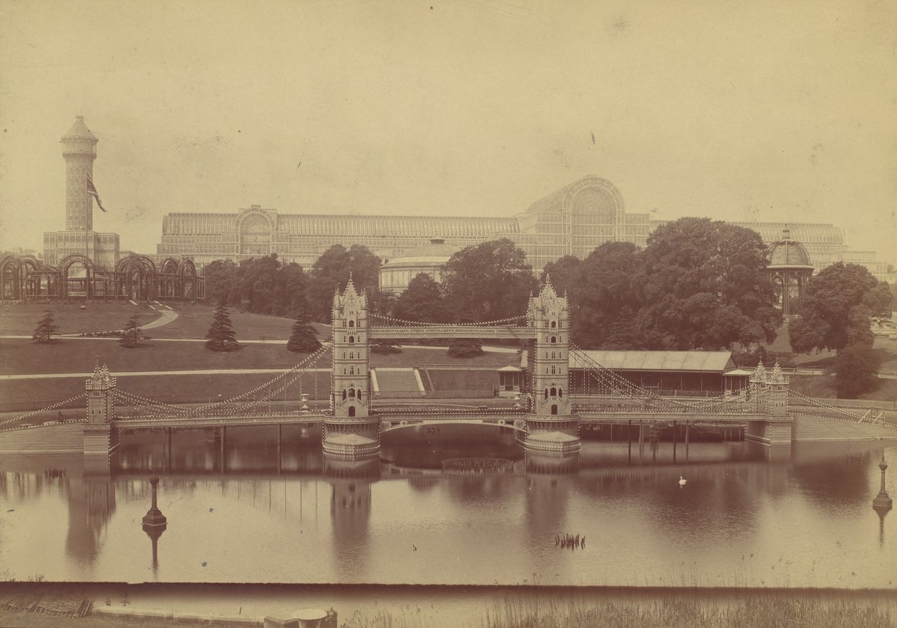 Fortschritt des Kristallpalastes in Sydenham, 1854 von Philip Henry Delamotte