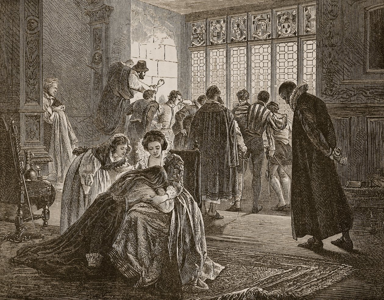 Die englische Botschaft während des Massakers der Bartholomäusnacht, Illustration aus 