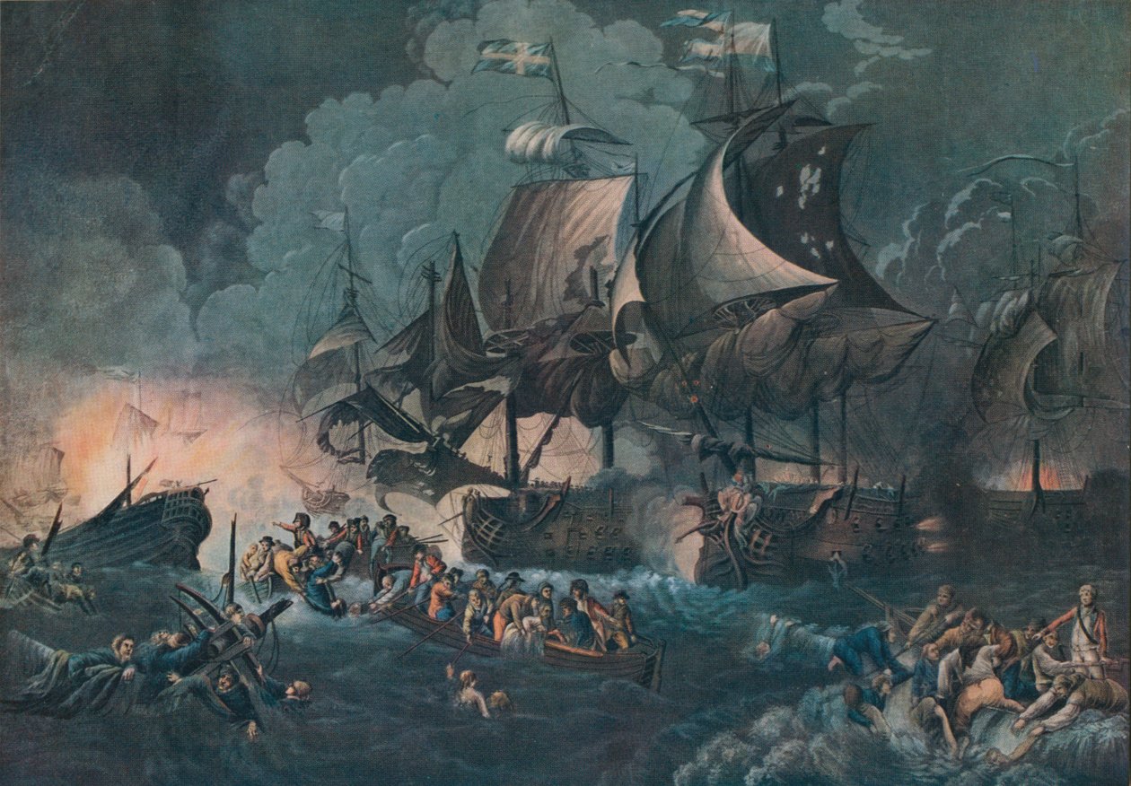 Der glorreiche Erste Juni, um 1795 von Philip James de Loutherbourg