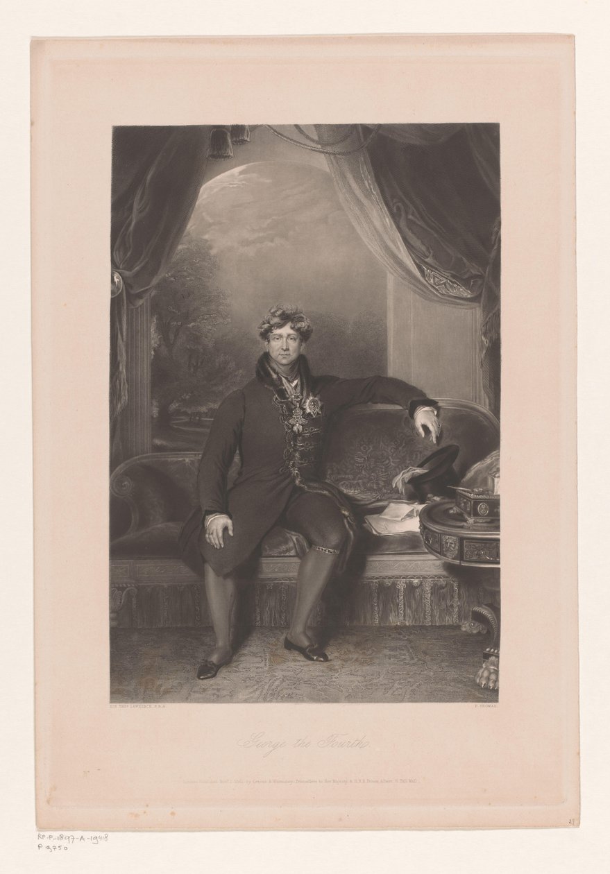 Porträt von George IV., König von England von Philip Thomas