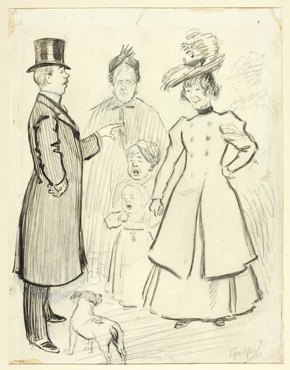 Humorvolle Szene des Londoner Lebens im East End von Philip William May
