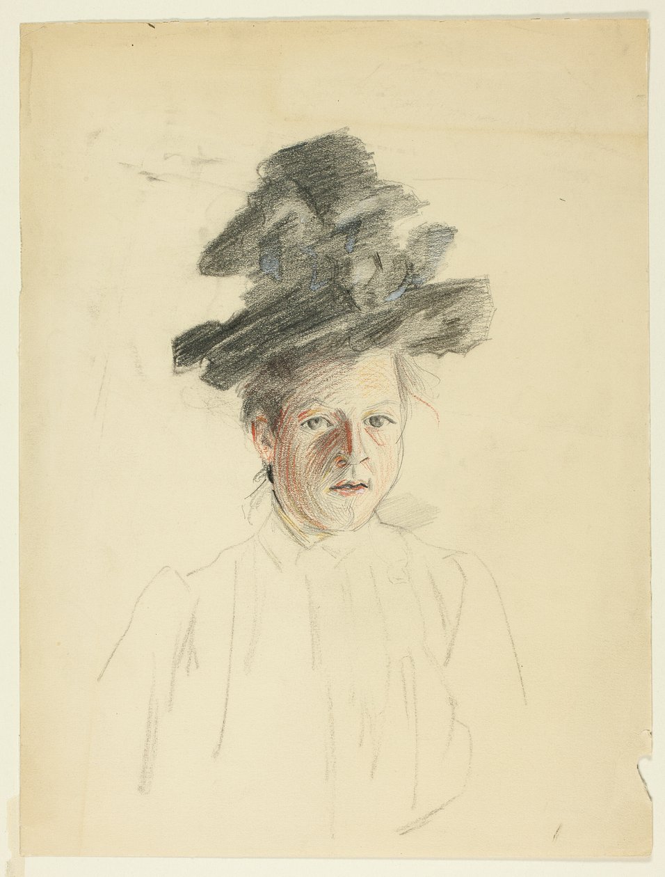 Porträt einer Frau mit schwarzem Hut von Philip William May