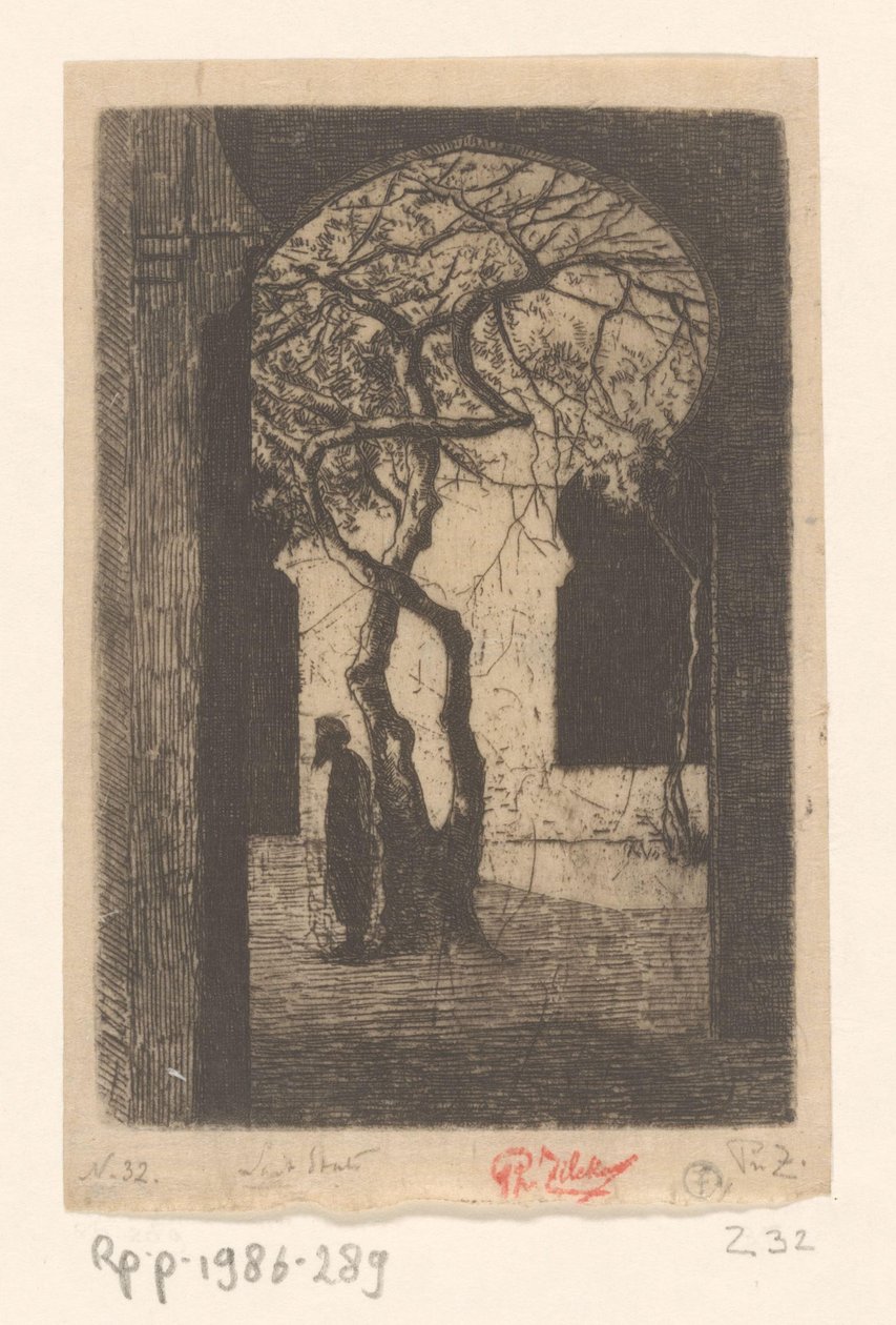 Ansicht bei der Djamaa el Kebir Moschee in Algier von Philip Zilcken (signed by artist)