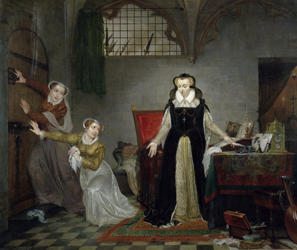 Mary Stuart (1542-87) im Moment des Aufbruchs zu ihrer Hinrichtung, 8. Februar 1587 von Philipe Jacques van Bree