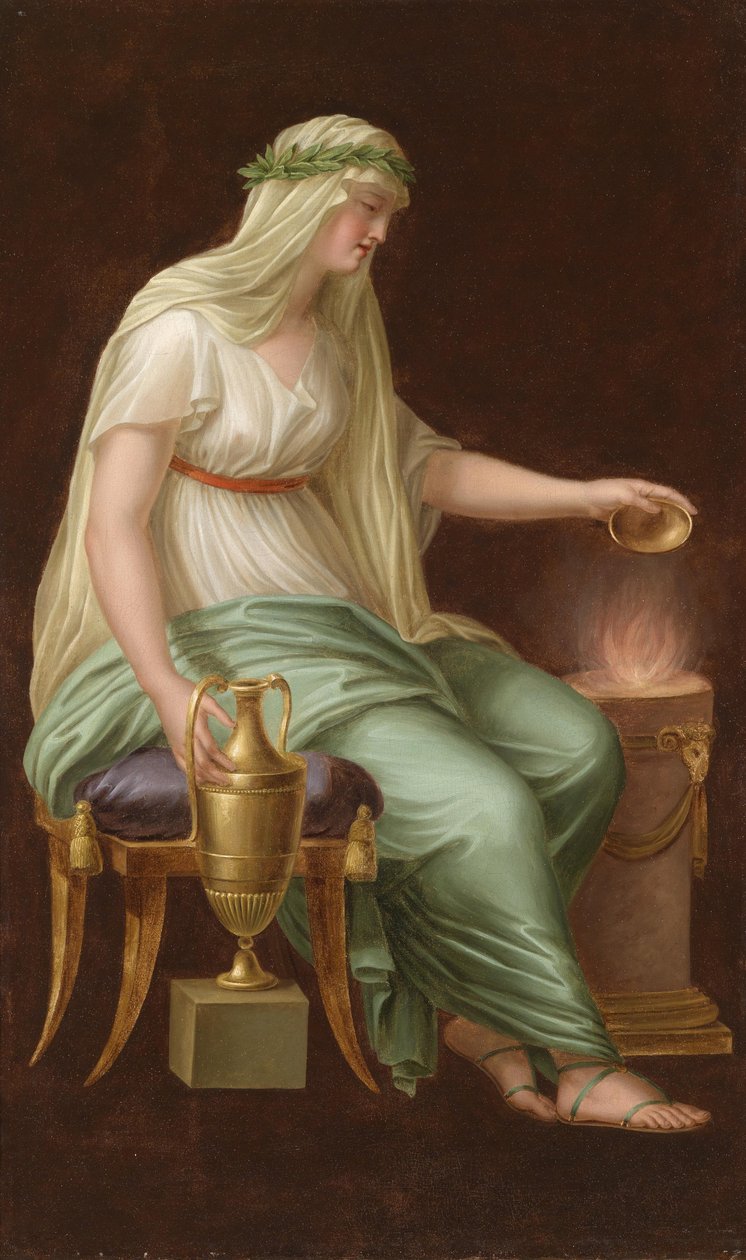 Eine am Feuer sitzende Vestalin von Philipp Friedrich von Hetsch