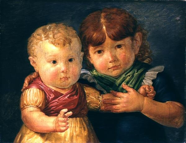 Die Kinder des Künstlers, Maria Dorothea und Otto Sigismund Runge, 1809 von Philipp Otto Runge