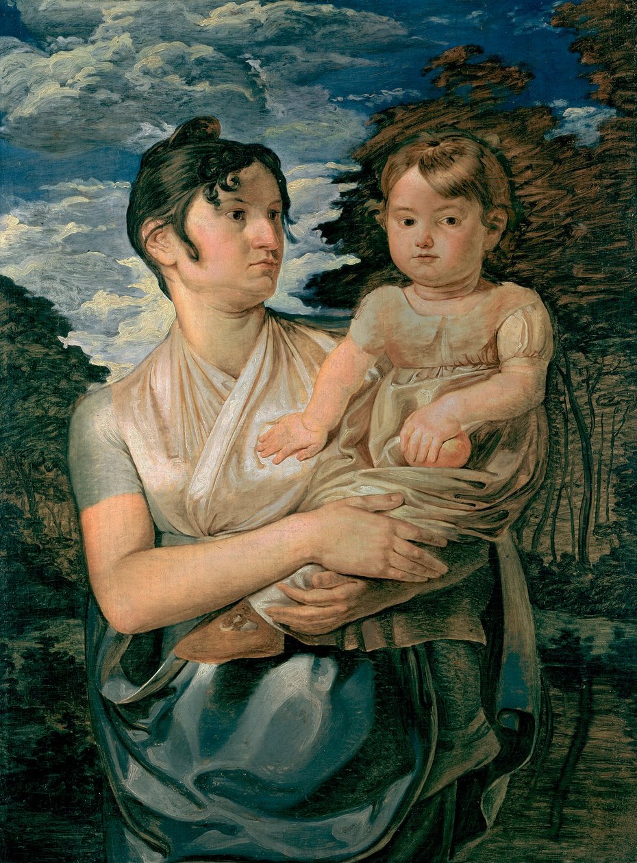 Pauline Runge mit ihrem zweijährigen Sohn / Frau und Sohn des Künstlers von Philipp Otto Runge