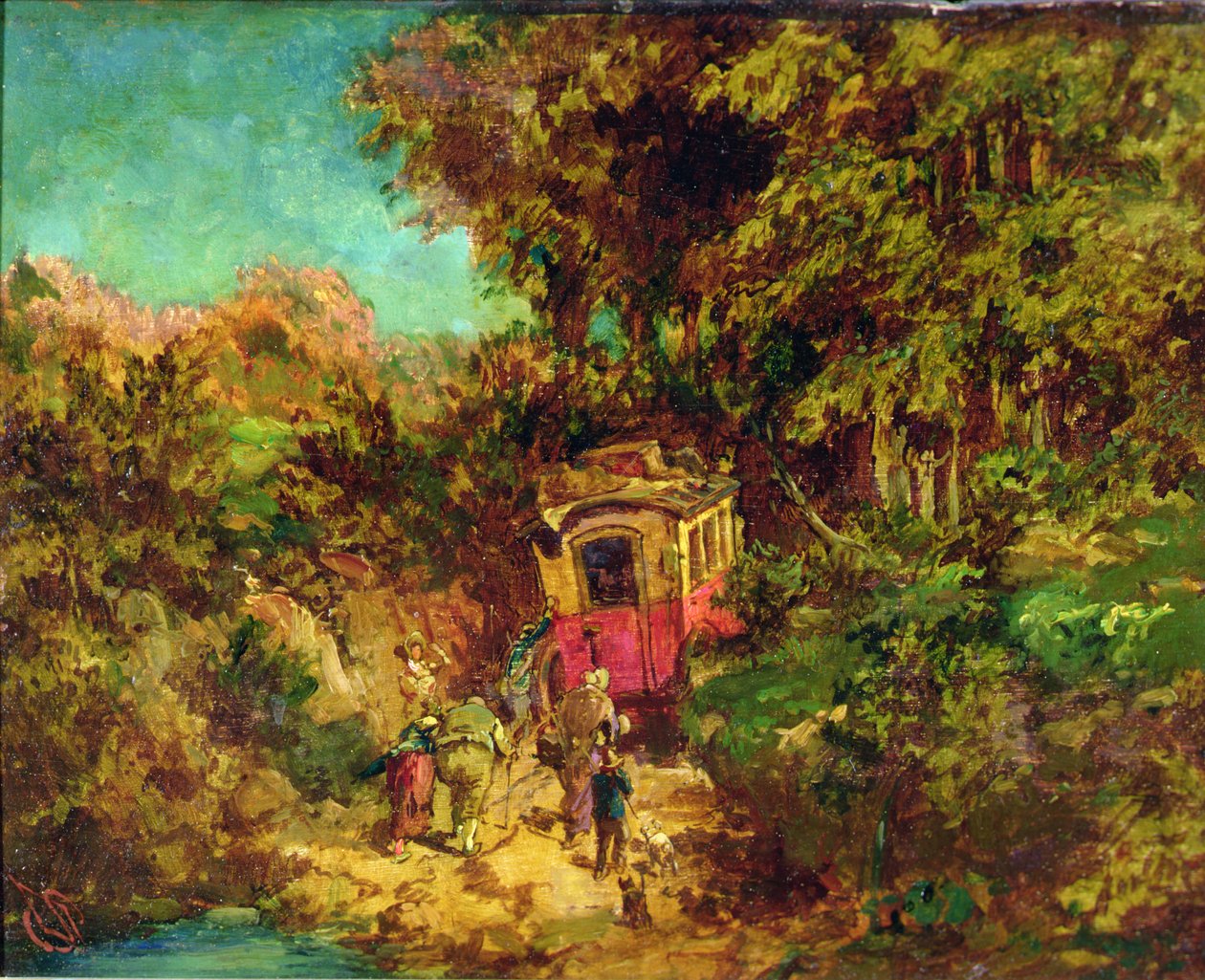 Postkutsche in der Schlucht von Philipp Sporrer