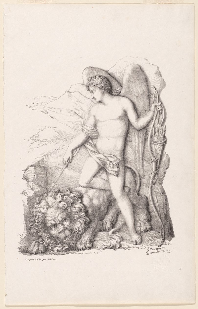 Die Liebe besiegt einen Löwen von Philippe Auguste Hennequin