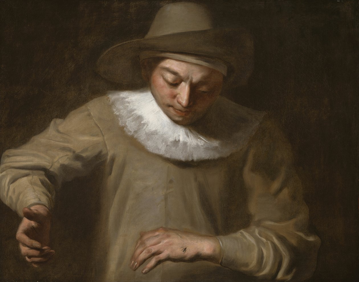 Pierrot fängt eine Fliege, 1740-50 von Philippe Mercier.
