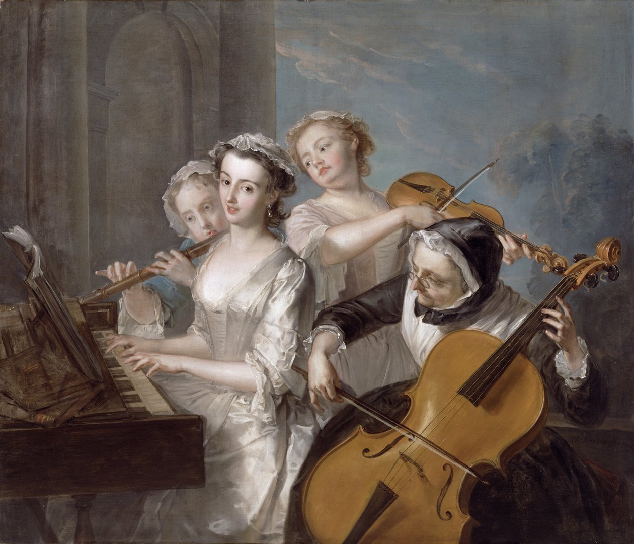 Der Sinn des Hörens, ca. 1744-7 von Philippe Mercier