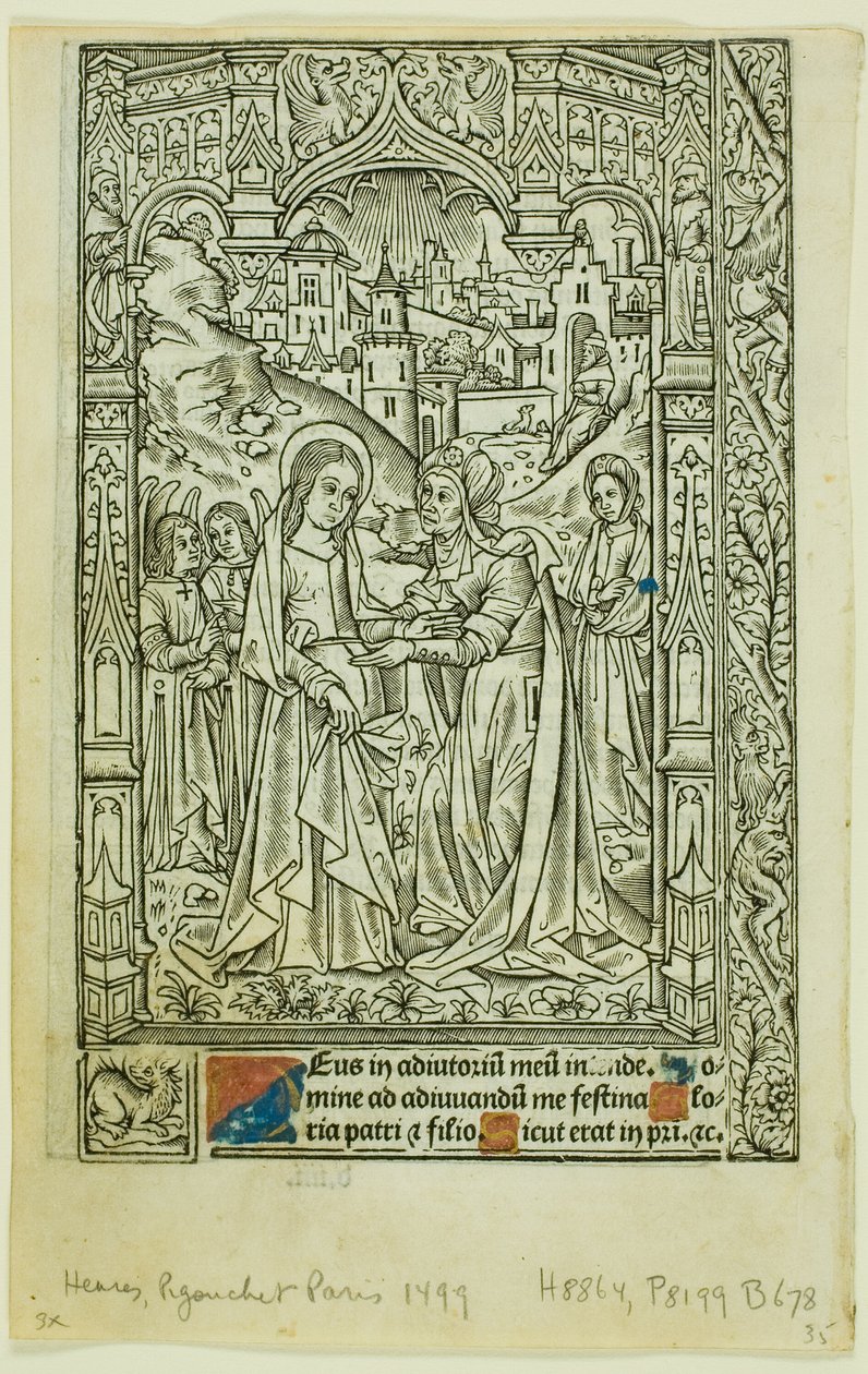 Heimsuchung, aus dem Stundenbuch von Philippe Pigouchet