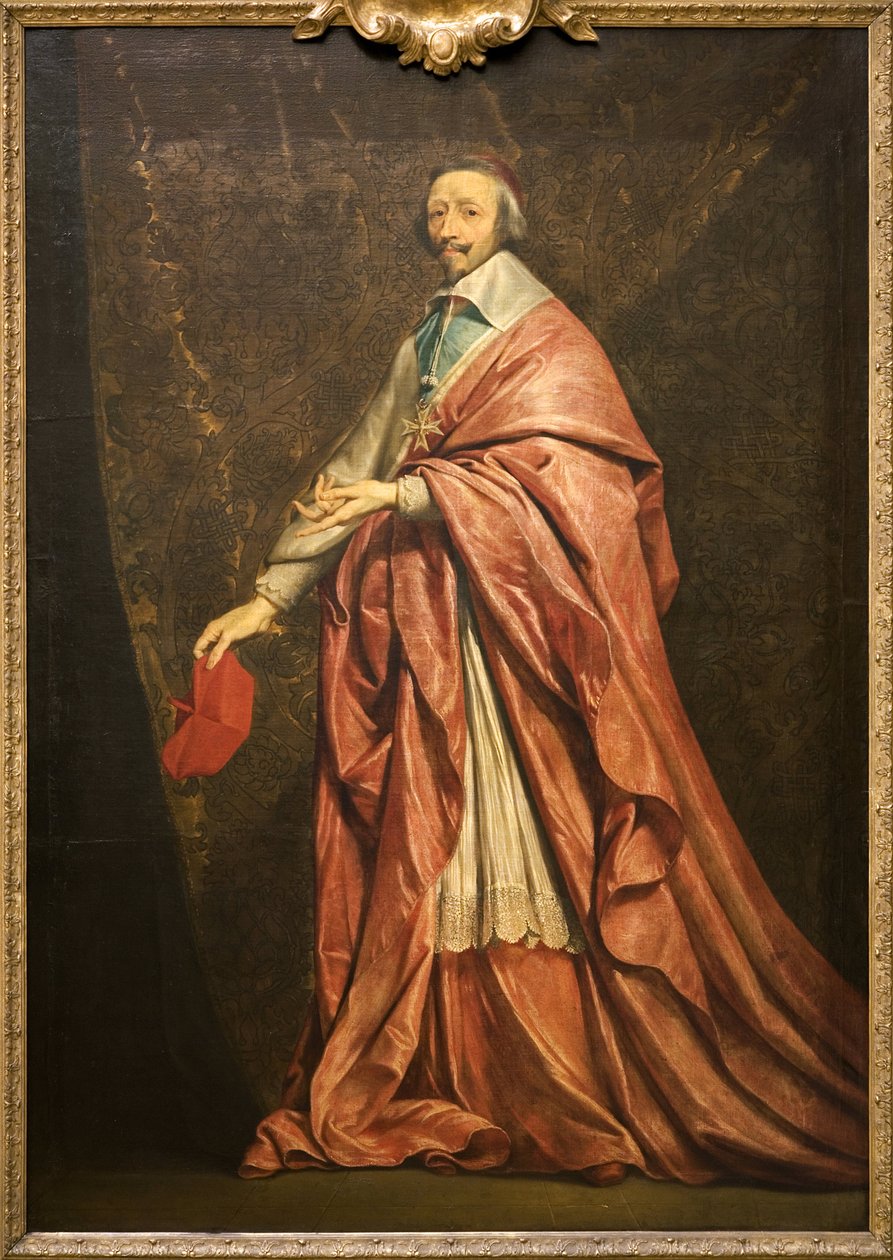 Porträt von Armand Jean du Plessis Kardinal de Richelieu von Philippe de Champaigne