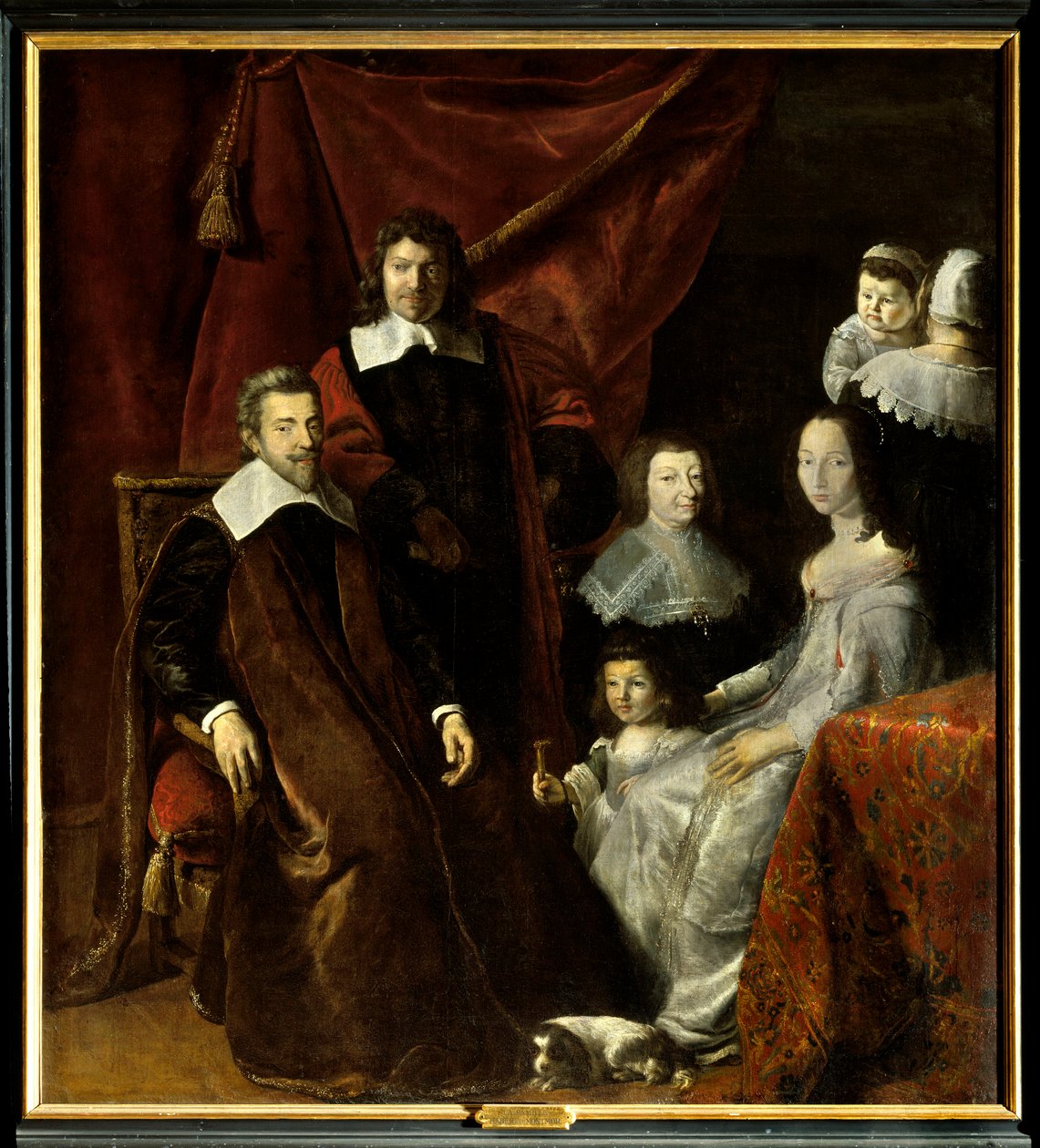 Die Familie von Henri Louis (Henri-Louis) Habert de Montmort (Montmor) (1600-1679), rechts, Henriette-Marie de Buade de Frontenac (Henriette Marie de Buade-Frontenac) (gestorben 1676) von Philippe de Champaigne