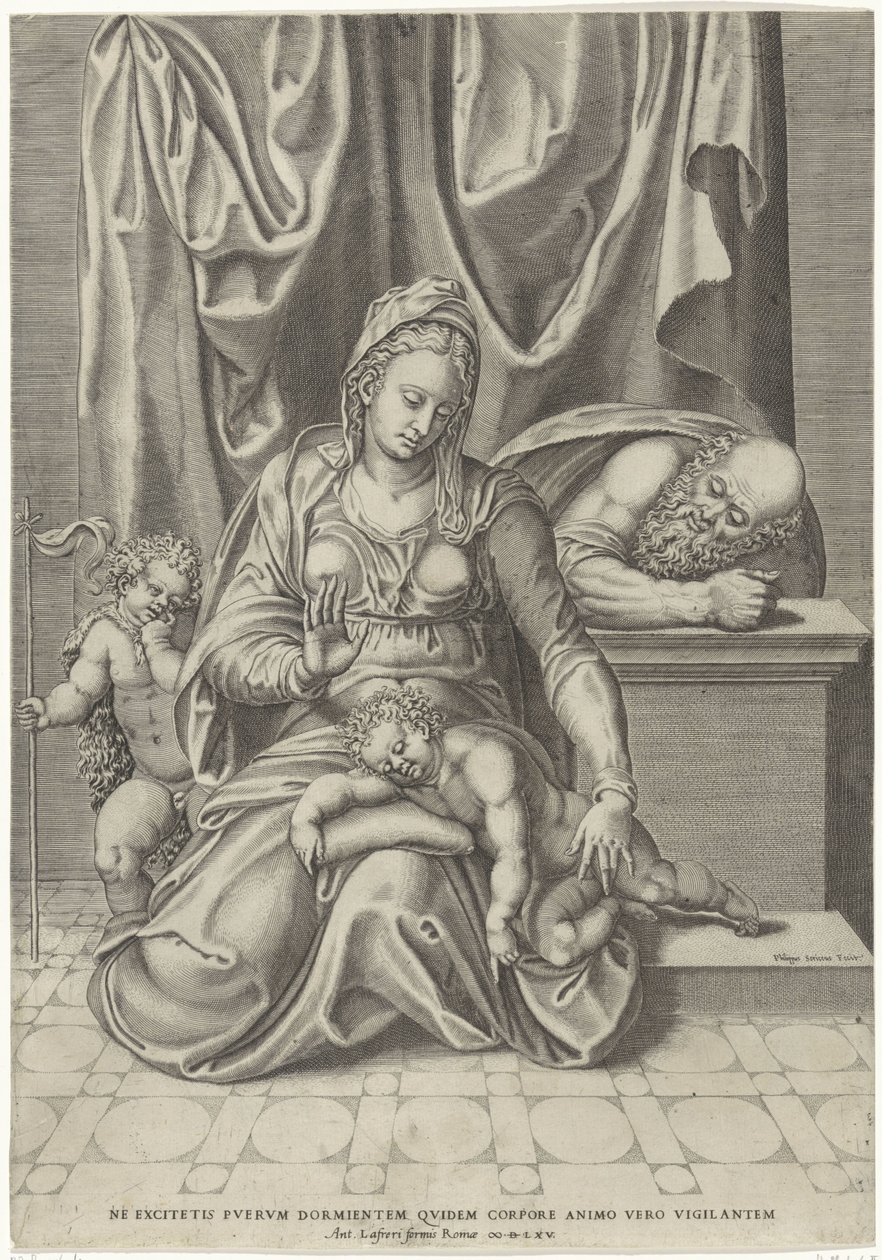 Heilige Familie mit Johannes dem Täufer von Philippe de Soye