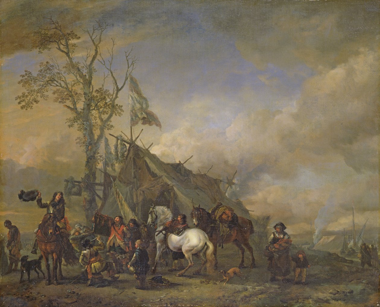 Abreise der Kavalleristen von Philips Wouwerman