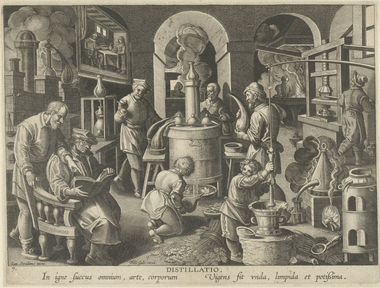 Destillation von Philips Galle (attributed to workshop of)