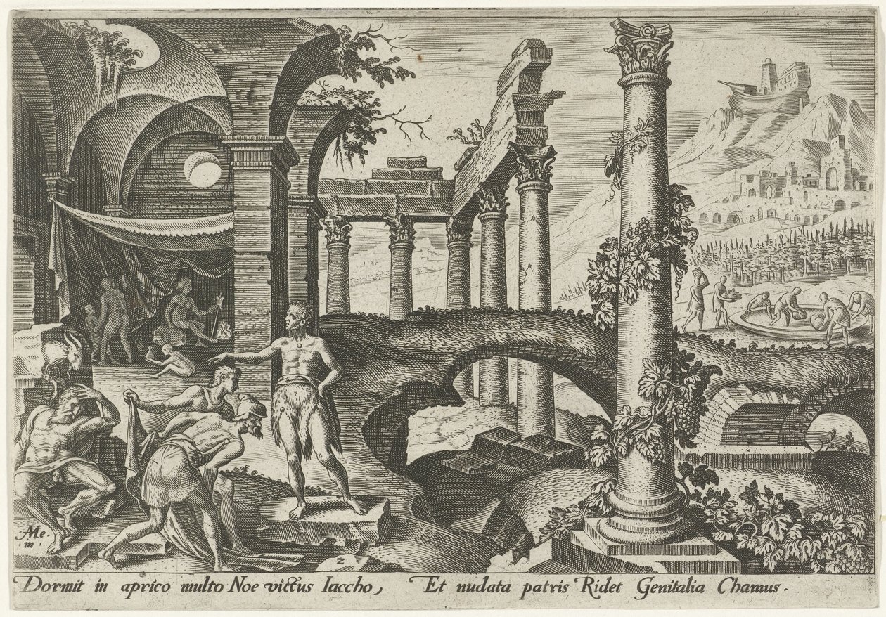 Die Trunkenheit Noahs von Philips Galle