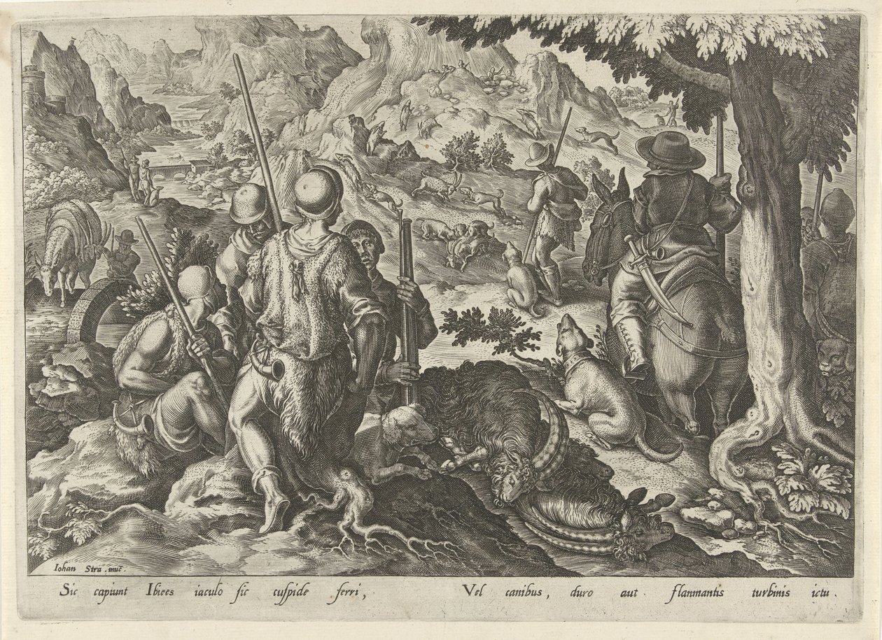 Bergziegenjagd von Philips Galle
