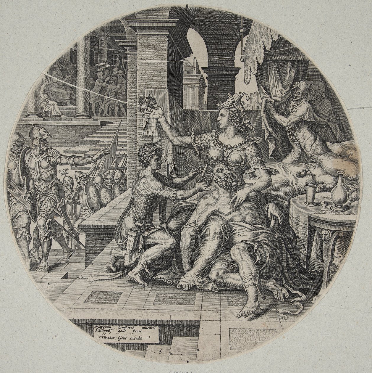 Samson und Delilah von Philips Galle