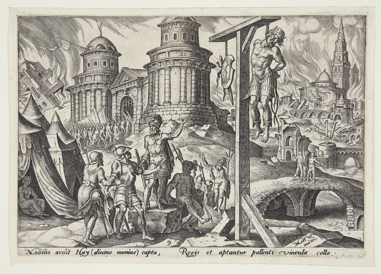 Der König von Ai gehängt von Philips Galle