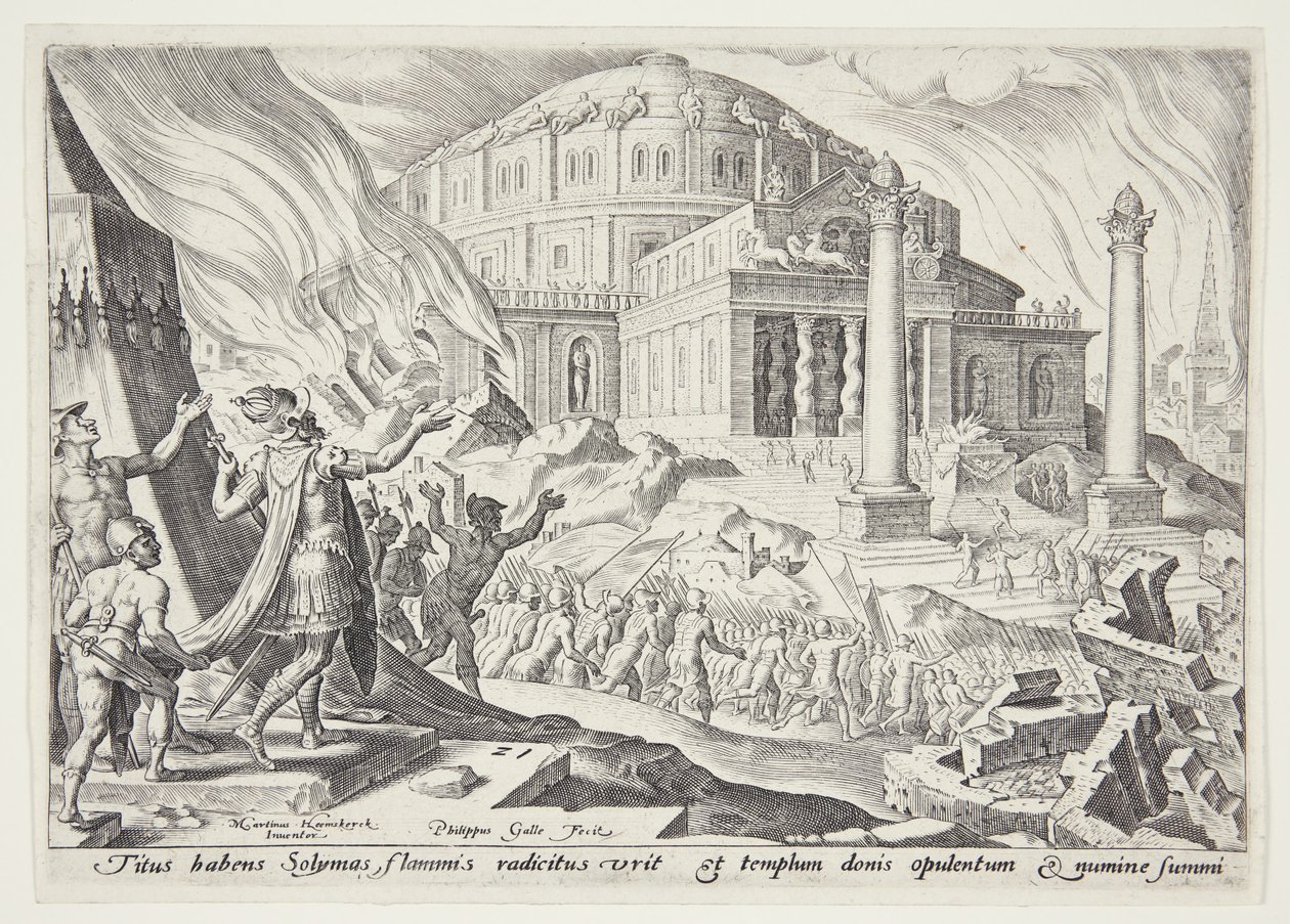 Die Zerstörung Jerusalems durch Kaiser Titus von Philips Galle