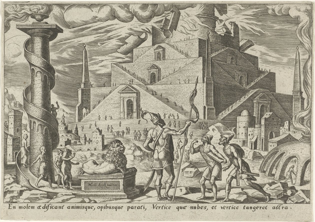 Turm von Babel von Philips Galle