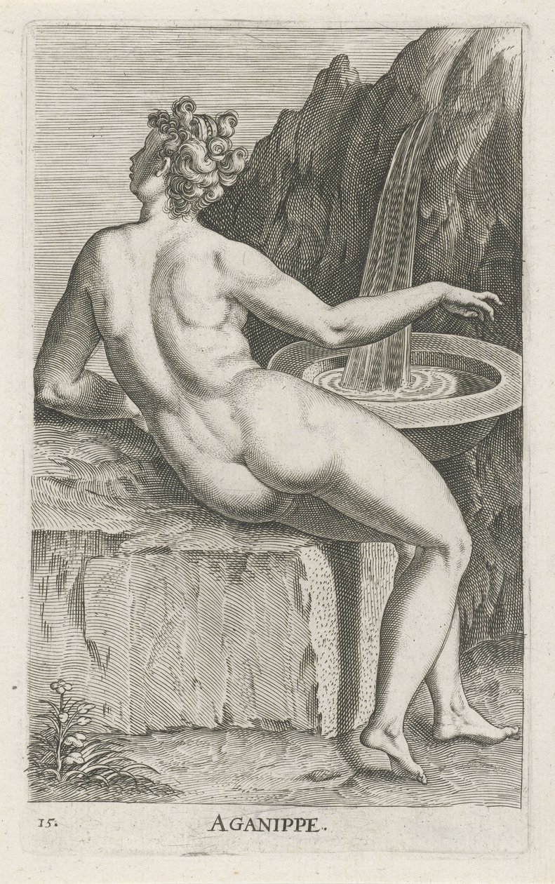 Wassernymphe Aganippe von Philips Galle