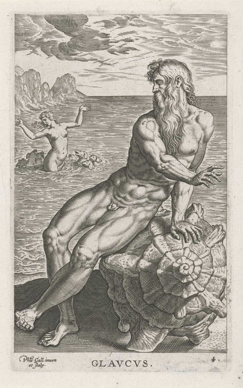 Meeresgott Glaucus von Philips Galle
