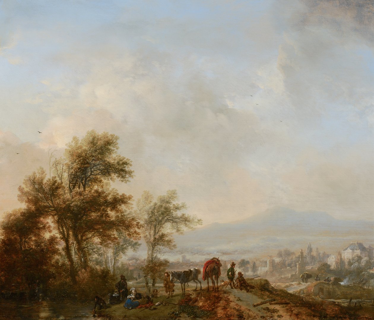 Rast während der Jagd von Philips Wouwerman