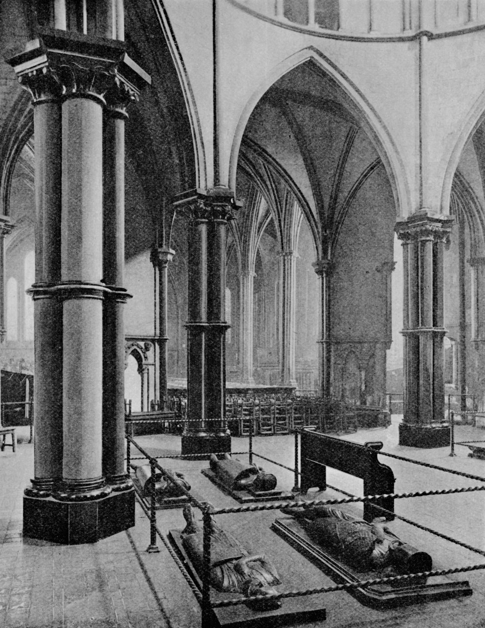 Innenraum der Temple Church, City of London, um 1905 1906 von Photochrom Co Ltd of London