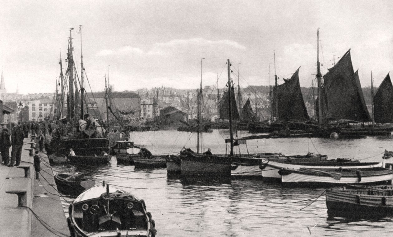 Die Barbican, Plymouth, Devon, frühes 20. Jahrhundert von Photochrom Co Ltd of London