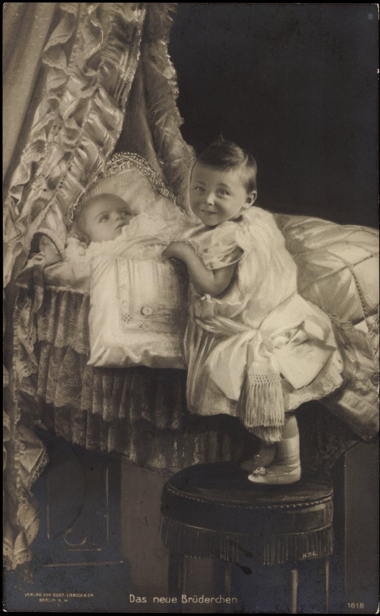 Der neue Bruder, Wilhelm von Preußen mit Bruder von Photographer German