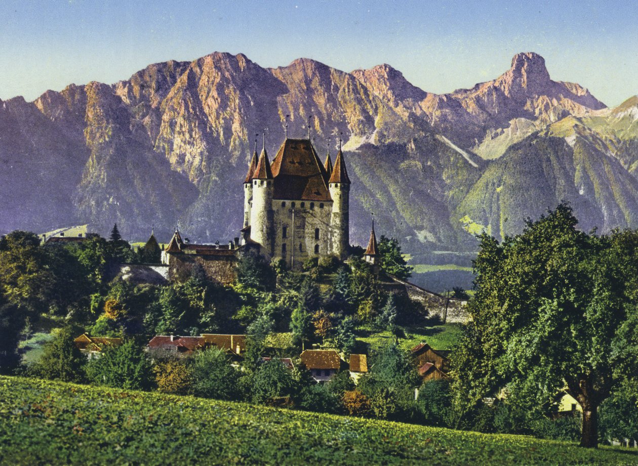 Thun, das Schloss und Stockhornkette von Photographer Swiss