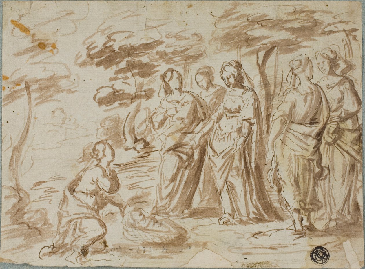Die Auffindung des Mose von Pier Francesco Mola
