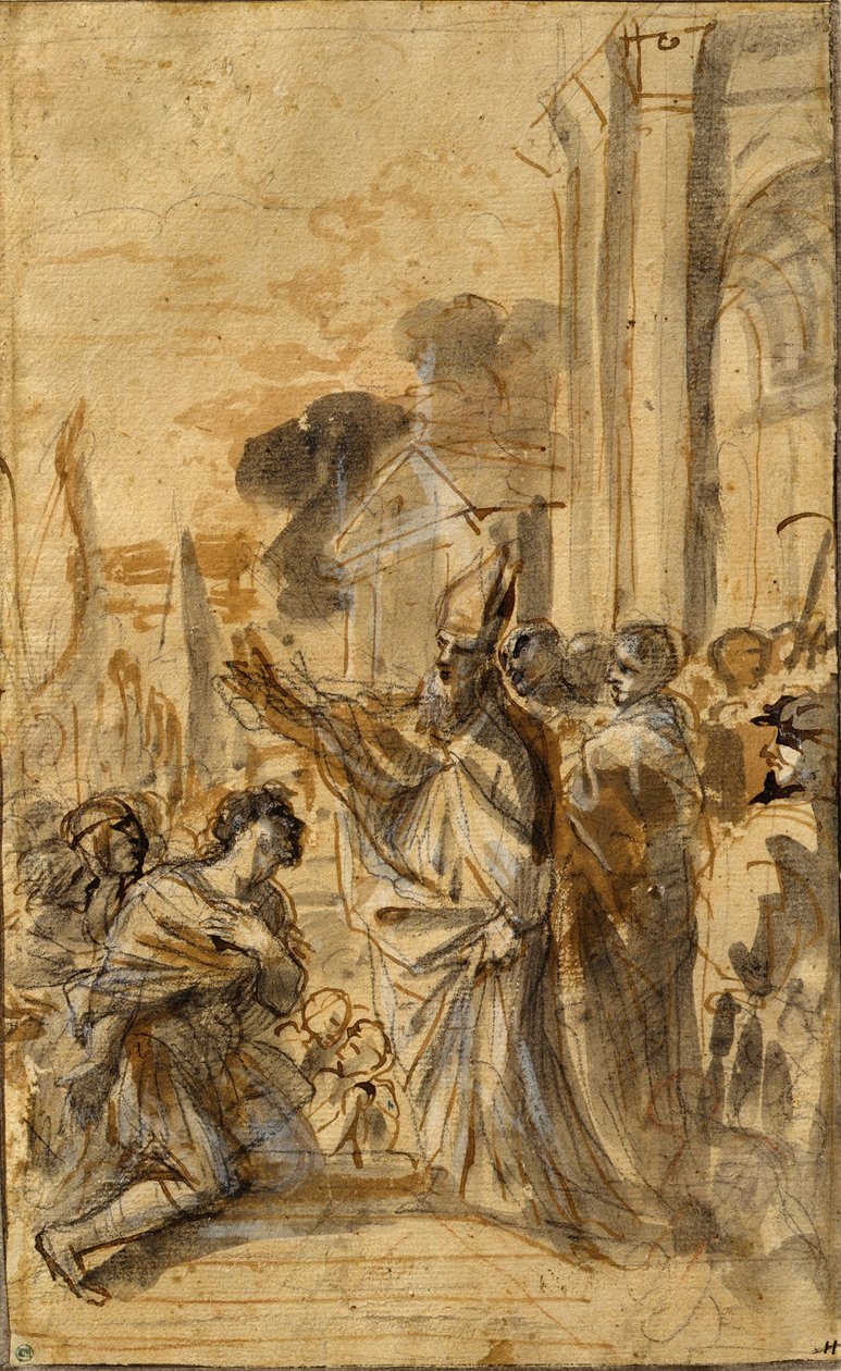 Die Predigt des Hl. Barnabas von Pier Francesco Mola