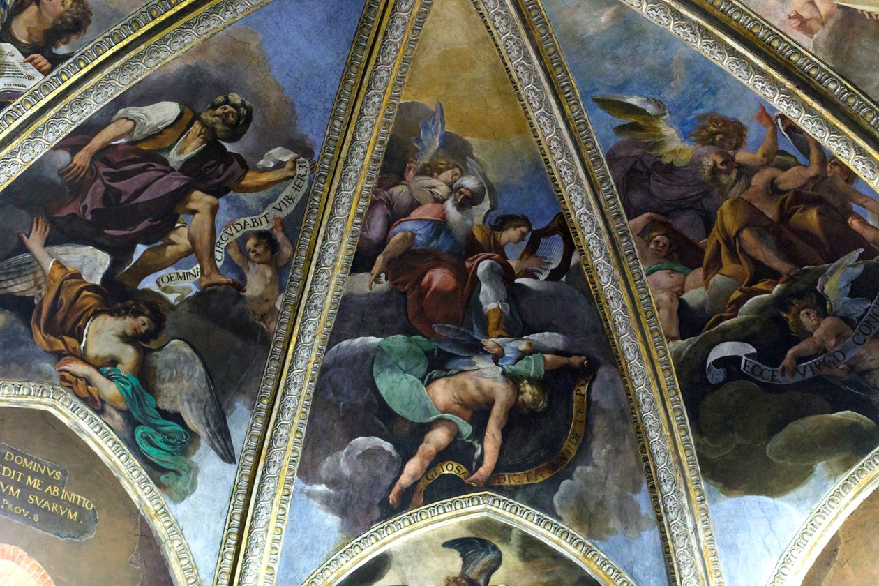 Fresko, das den Propheten David darstellt, um 1626 von Pier Francesco Morazzone