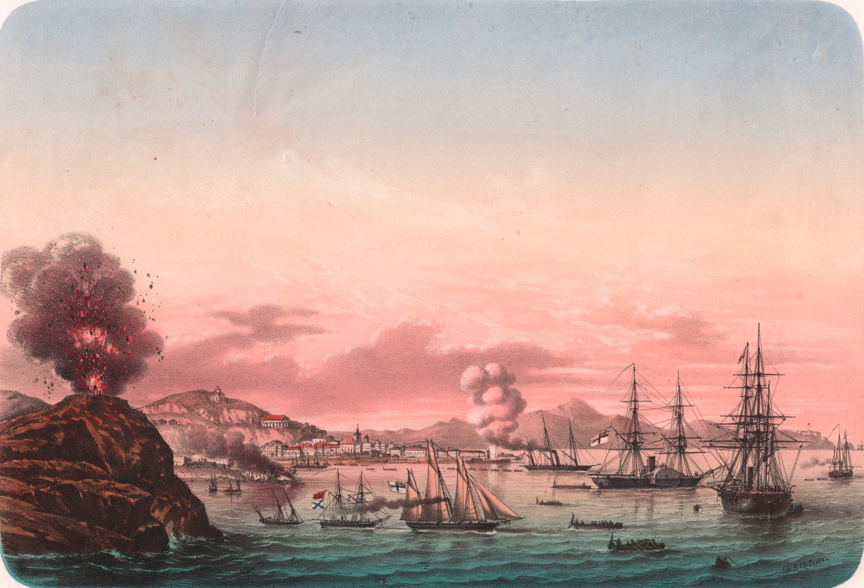 Französische Schiffe nehmen Kerc, 26. Mai von Blaise Nicolas Le Sueur