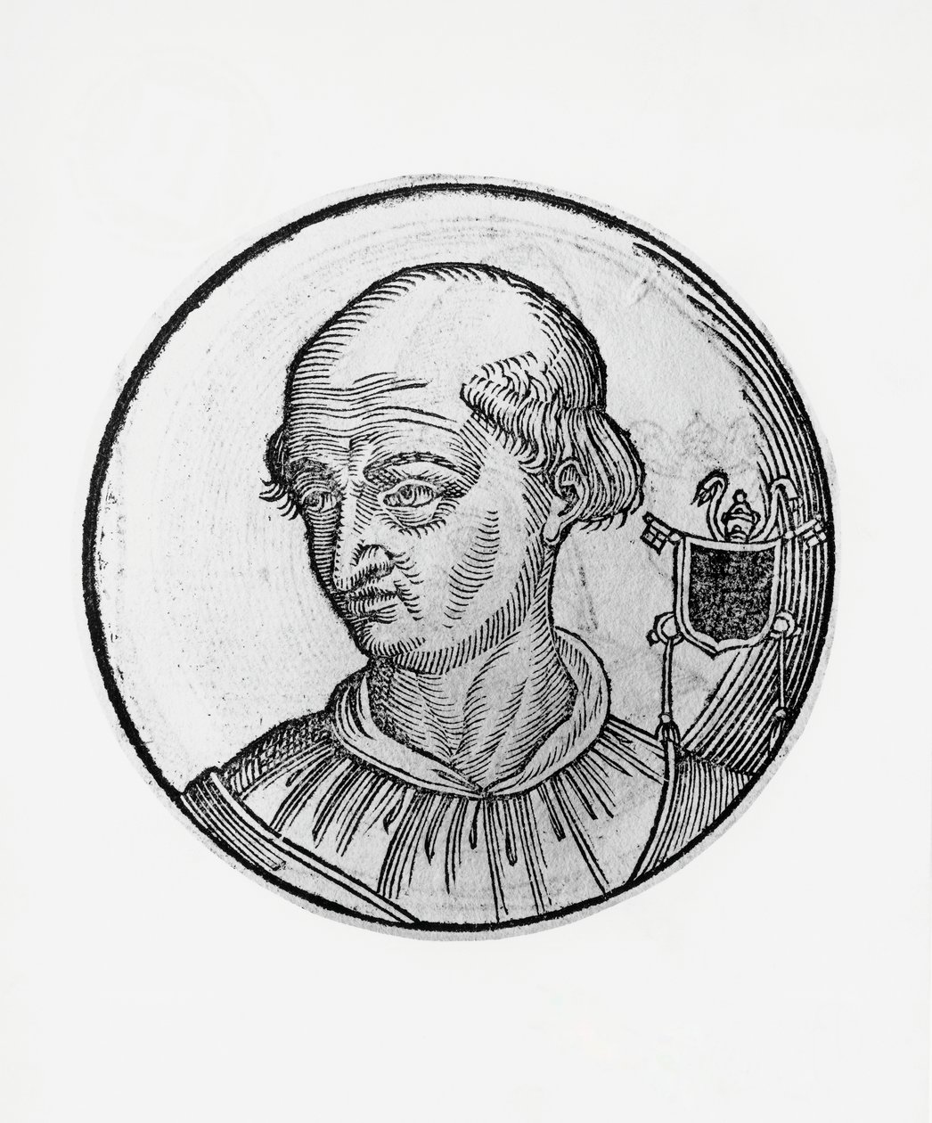 Porträt von Benedikt VIII. (Theophylactus III. von Tusculum, ca. 980-1024) von Blaise Nicolas Le Sueur