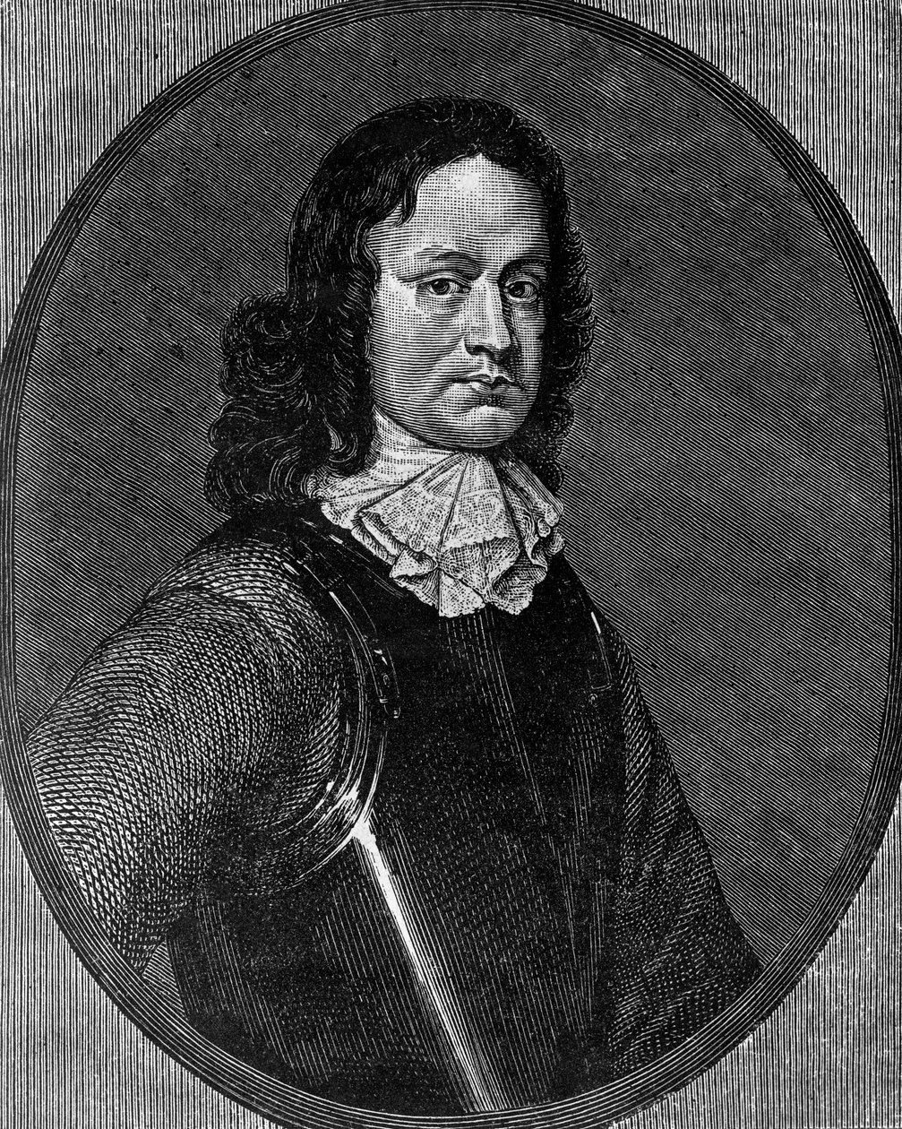 Porträt von John Hampden (ca. 1595-1643), englischer Politiker, Gravur von Blaise Nicolas Le Sueur