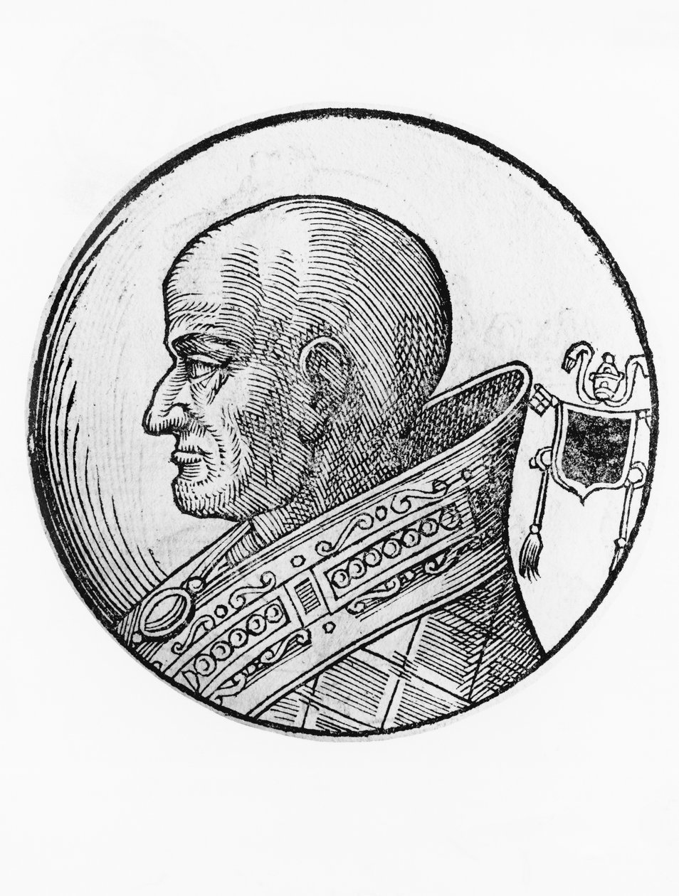 Porträt von Sergius III. (gestorben 911) von Blaise Nicolas Le Sueur