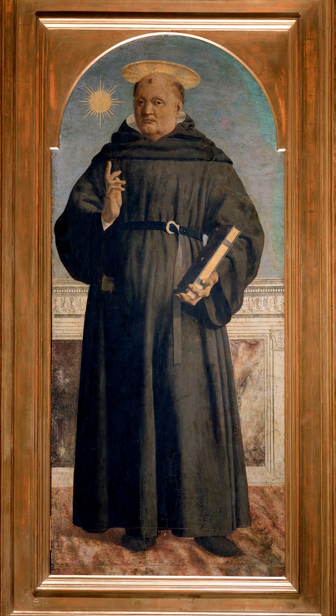 Polyptychon des heiligen Augustinus: Heiliger Nikolaus von Tolentino von Piero della Francesca