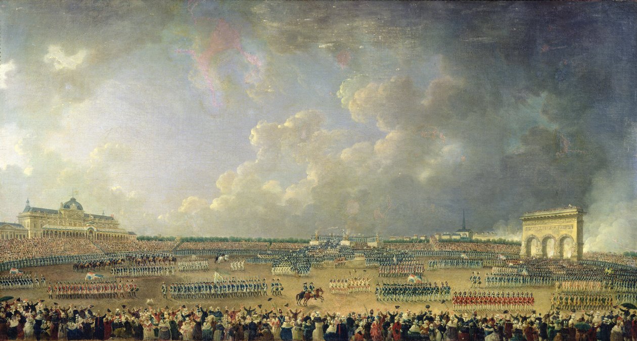 Das Fest der Föderation auf dem Marsfeld, 14. Juli 1790 von Pierre Antoine Demachy