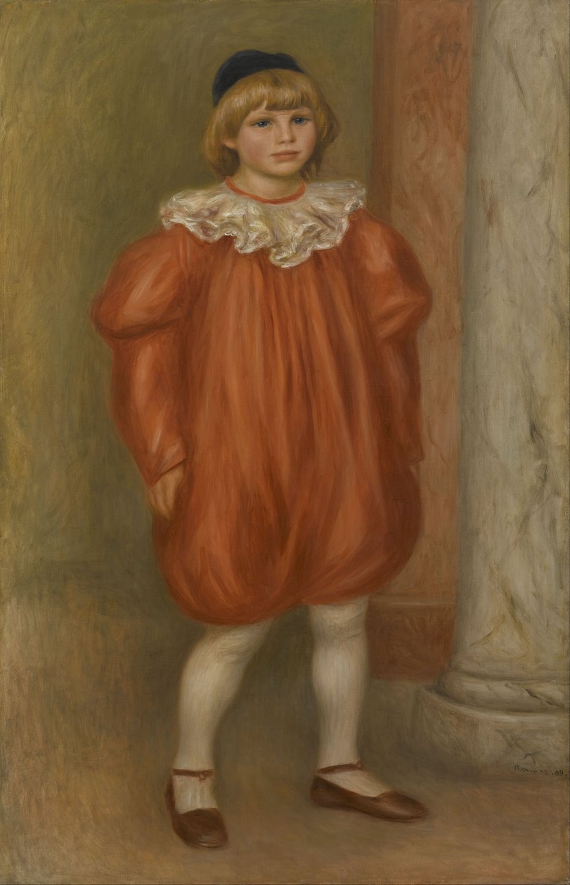 Claude Renoir im Clownkostüm von Pierre Auguste Renoir