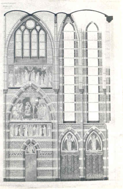 Entwurf für das Innere der Sint-Augustinuskerk in Nijmegen von Pierre Cuypers