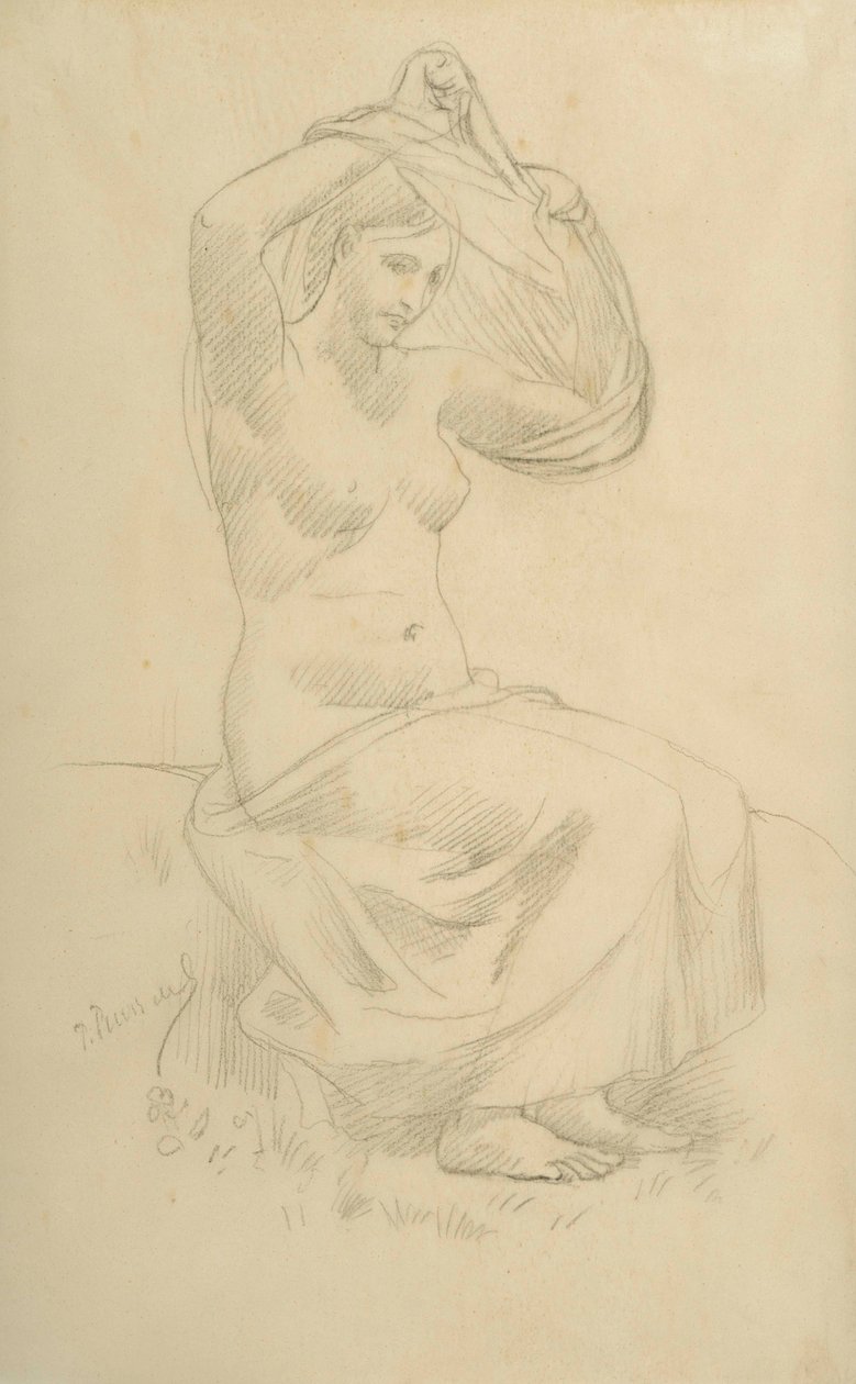 Sitzende Figur von Pierre Puvis de Chavannes