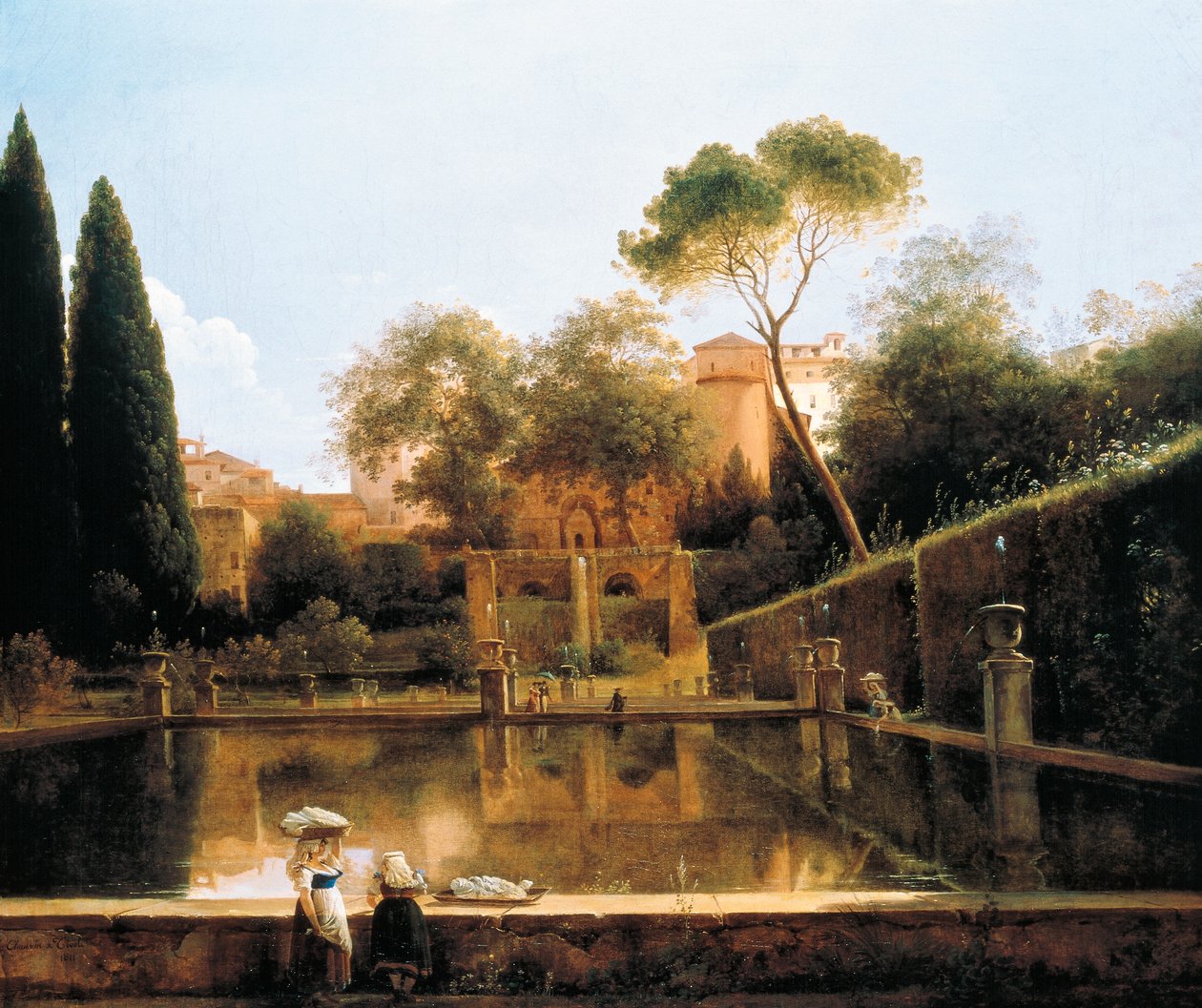 Blick auf die Gärten der Villa d