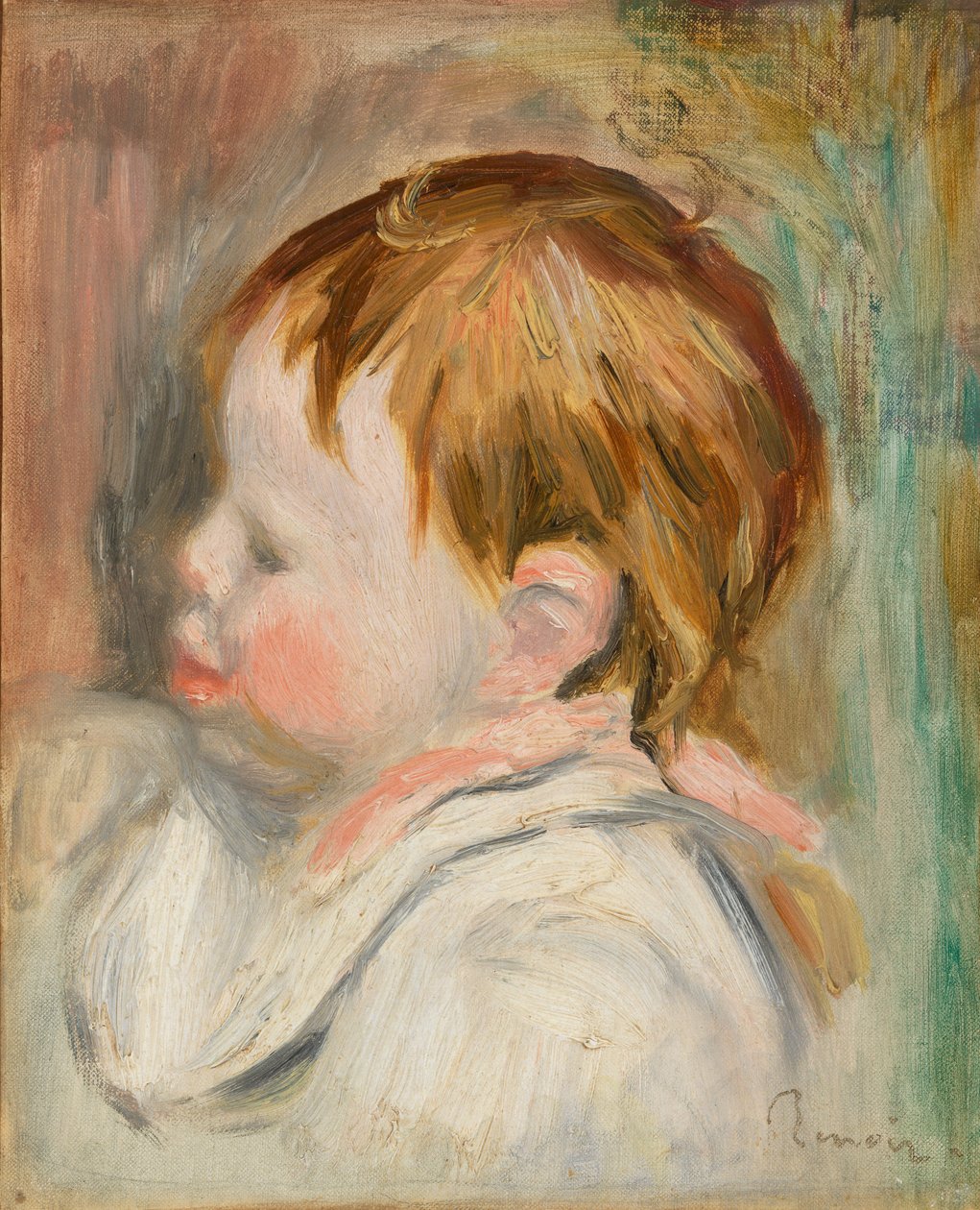 Kinderkopf, Profil nach links von Pierre-Auguste Renoir