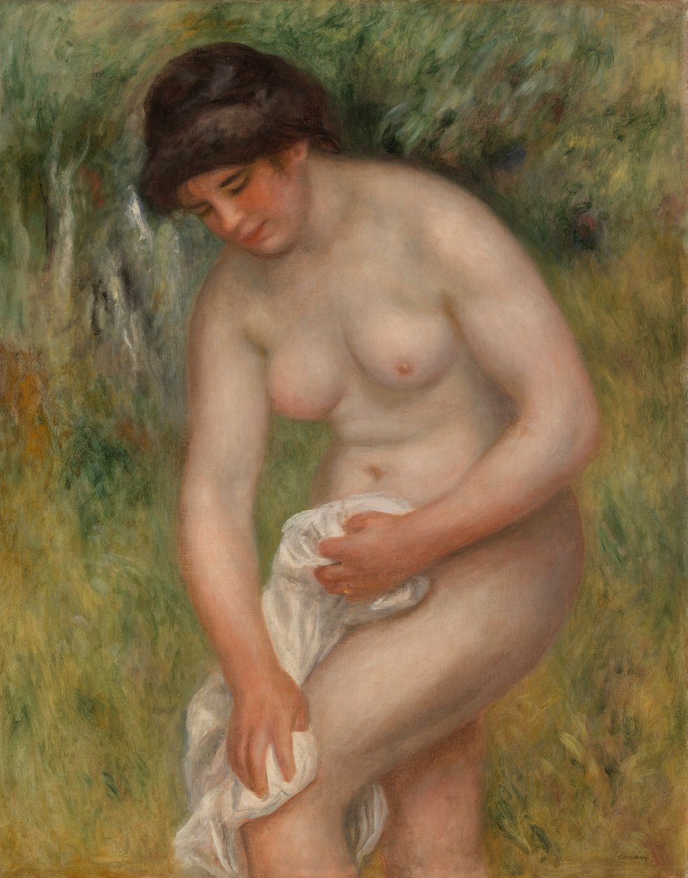 Badende trocknet sich ab von Pierre-Auguste Renoir